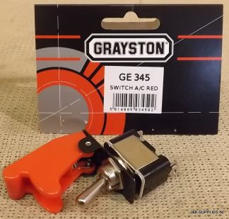 Grayston 30Amp Toggle Switch With Aircraft Style Flip Cover – Red