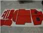 Saloon 10 Piece Delux Carpet Set Red / Black Banding