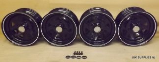JBW W8 Steel Wheels 12x5 Gloss Black ET0